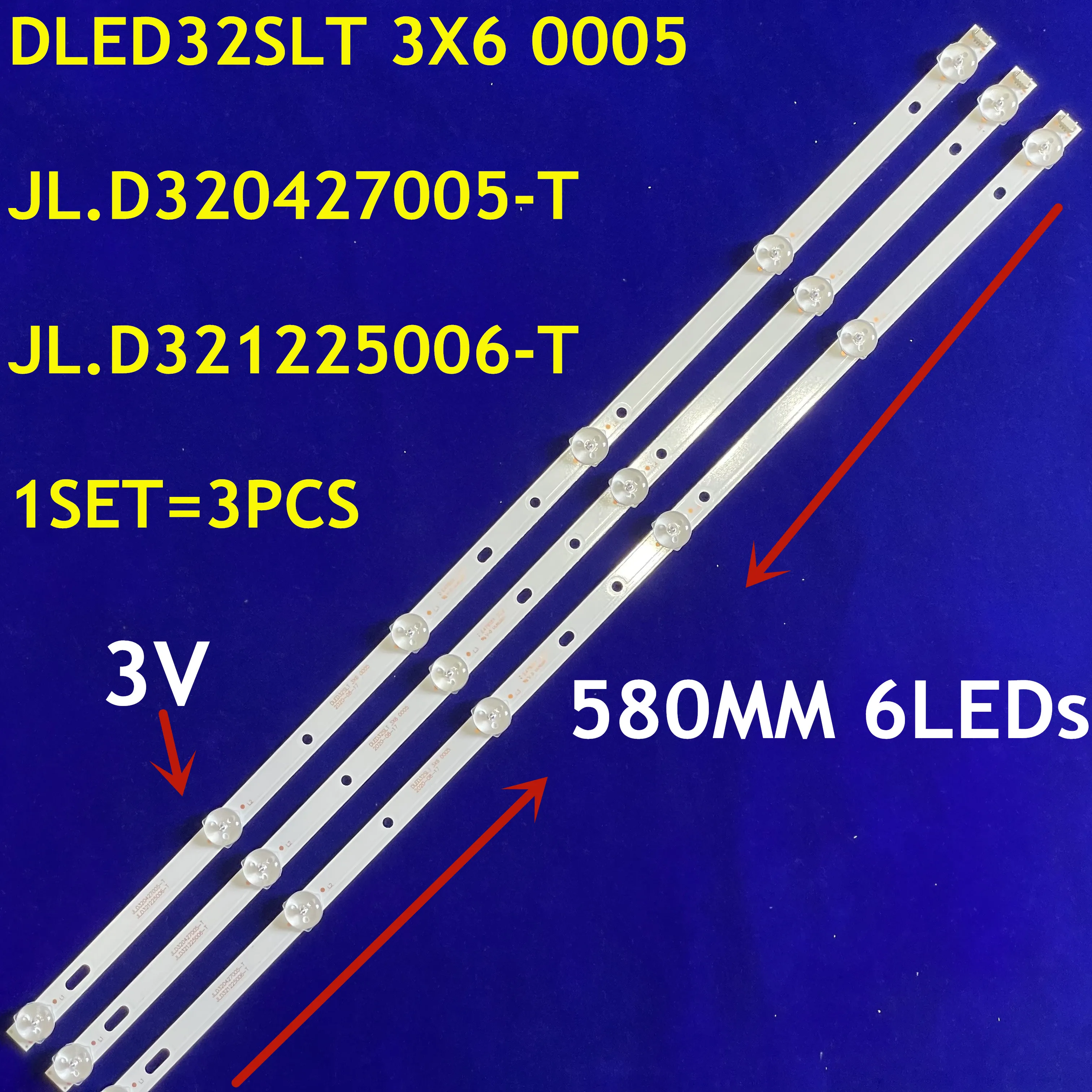 

30PCS LED Backlight Strip JL.D321225006-T JL.D320427005-T DLED32SLT 3X6 For 32LE12S 32EALJ ZN-32ZS06B 3268HLK-LED HV320WHB-N80