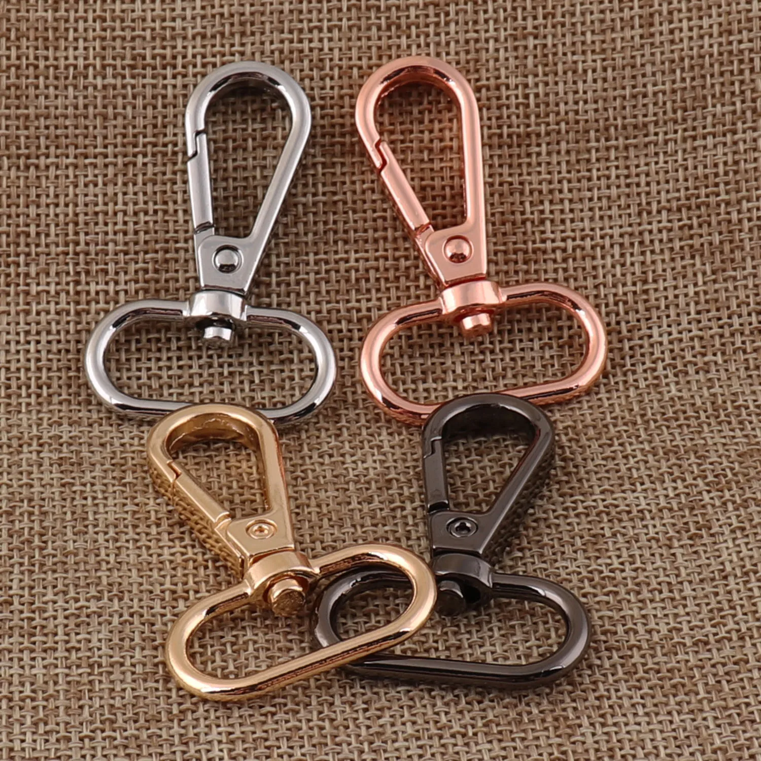 20 pcs 25mm Lobster Swivel Clasps Rose Gold/Pale Gold/Silver/Gunmetal Hook Alloy Connector Snap Clasps Handbag Purse Hook-1