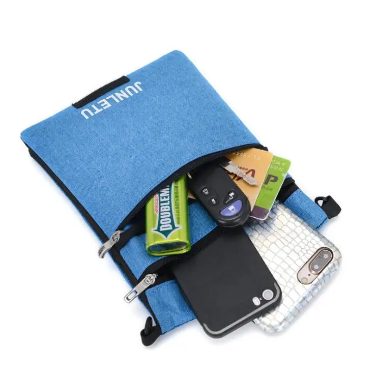 neck pouch in nylon Neck Wallet Silver Document Card Passport Pouch Multifunctional passport cover Mini Shoulder Bag change bag