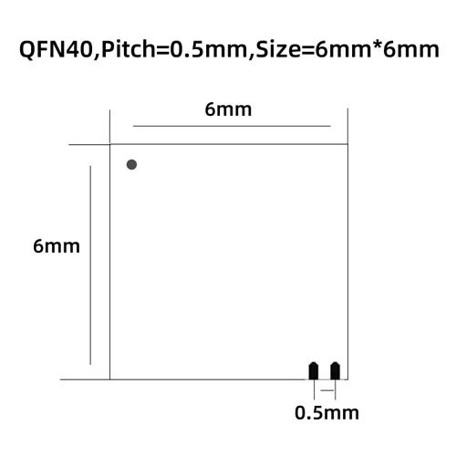 Open-Top QFN40 naar DIP40 Programmeeradapter WSON40 DFN40 MLF40 QFN40 testaansluiting 0,5 mm 6x6 mm