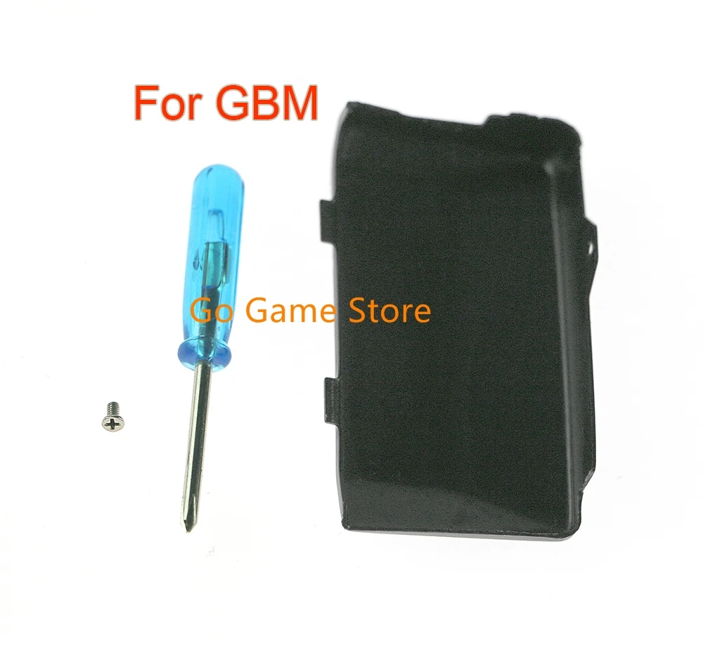 For GBM Battery Case Silver Black Red For Gameboy Micro Battery Door Cover with screw screwdriver