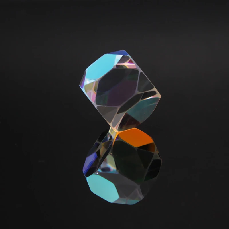 Sun Catcher XCube RGB Prism Creative Dice Shape الزجاج البصري تزيين الهدايا