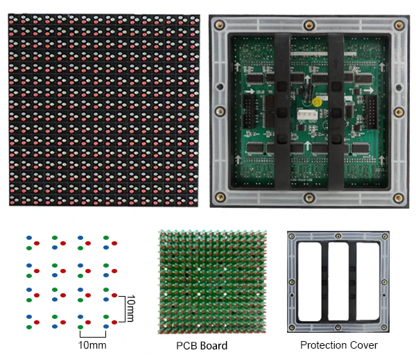 LED Display Module DIP P10 Outdoor 160X 160mm