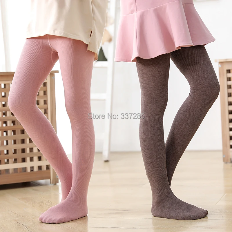 spring/autumn girls High-density tights anti-pilling striped child kids pantyhose candy colors dance tights for toddler girls