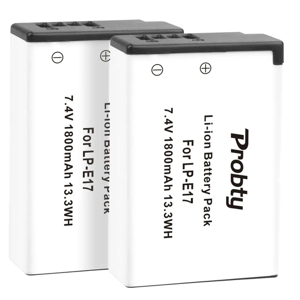 Probty 1800mAh LPE17 LP E17 LP-E17 akumulator do aparatów Canon EOS 200D M3 M6 750D 760D T6i T6s 800D 8000D pocałunek X8i kamery