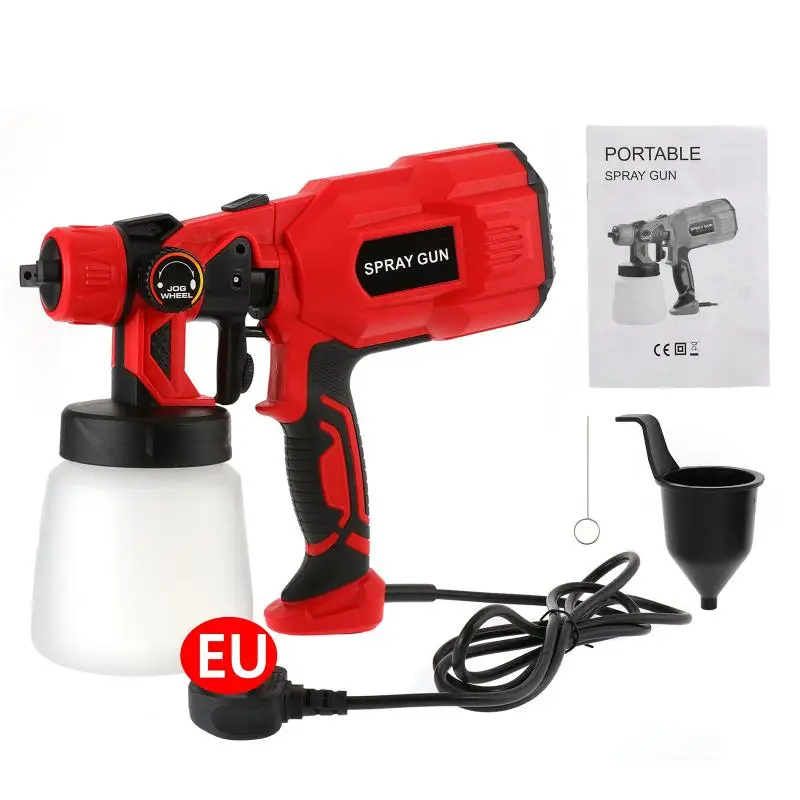 

Electric Paint Spray Gun Large Capacity 550W 800m Electric Handheld Spray Gun For Painting Wood Furniture Wall EU Plug