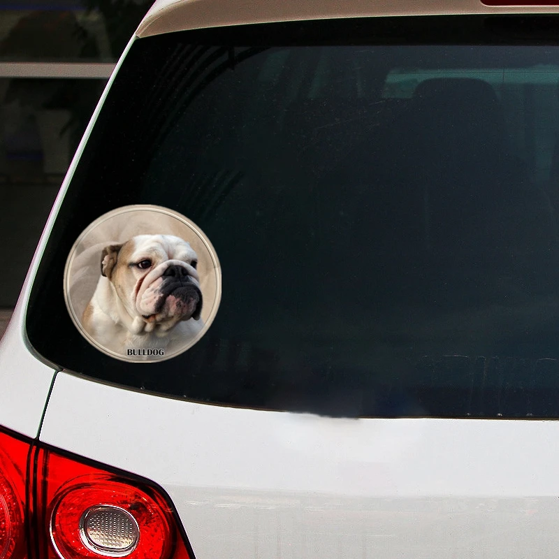 S40329# 13CM PVC Decal English Bulldog Car Sticker Waterproof For Bumper Rear Window Laptop Refrigerator Toilet