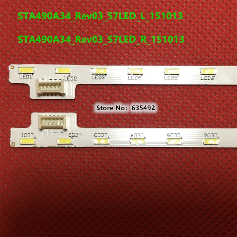 แถบไฟ LED 10ชุดสำหรับ73.49S02 KDL-49WD751 KDL-49WD752 KDL-49WD759 D00-2-DX1 S490HF58 V0 96.49S02 001 STA490A34_Rev03_57LED_R ลิตร