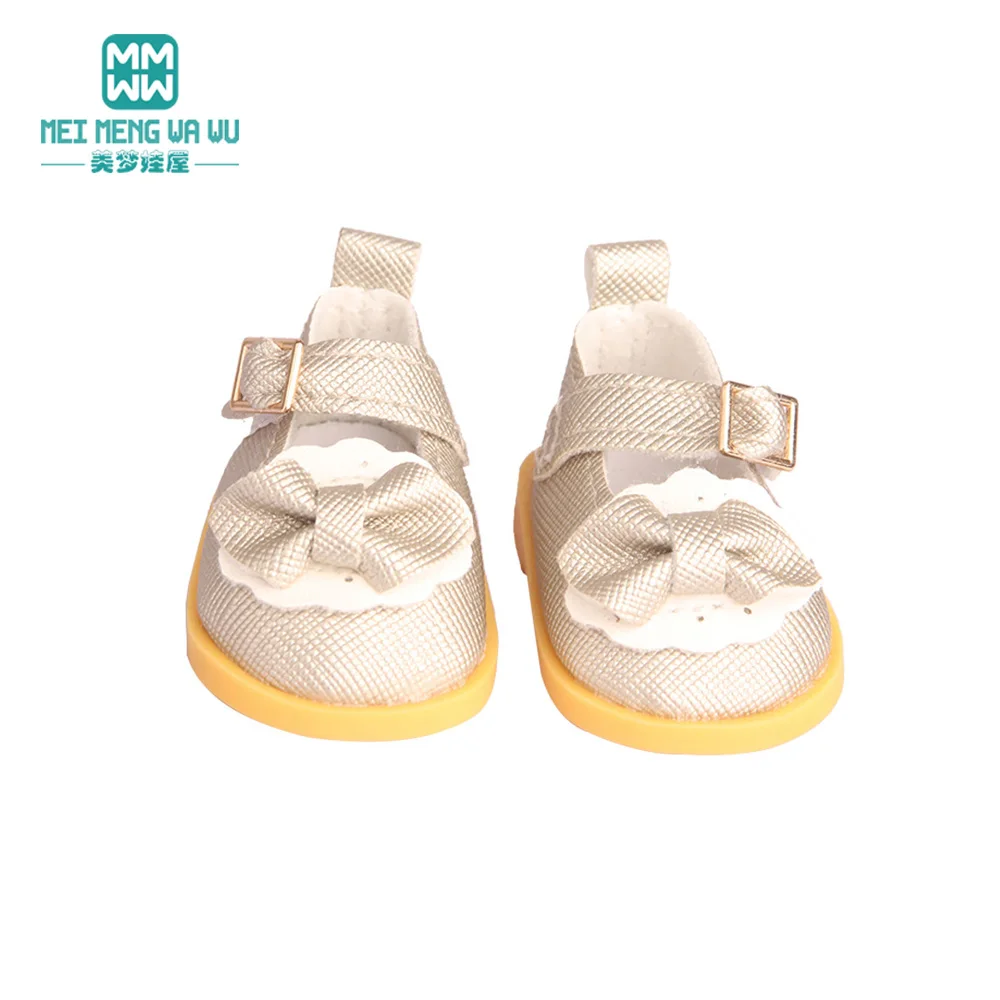 5cm Toys Doll shoes for 14 inch New born doll American doll EXO Fashion candy color leather shoes