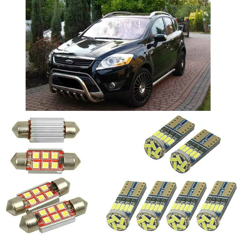 

Interior led Car lights For Ford kuga mk1 bulbs for cars License Plate Light 6pc