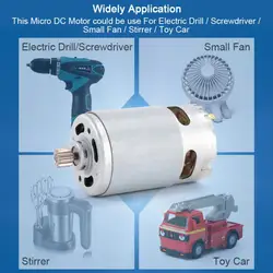 Rs550 19500 Rpm 16.8V 21V 25V Dc Motor Met Enkele Snelheid 9/11/12 Tanden En Hoge Koppel Versnellingsbak Voor Elektrische Boor/Schroevendraaier