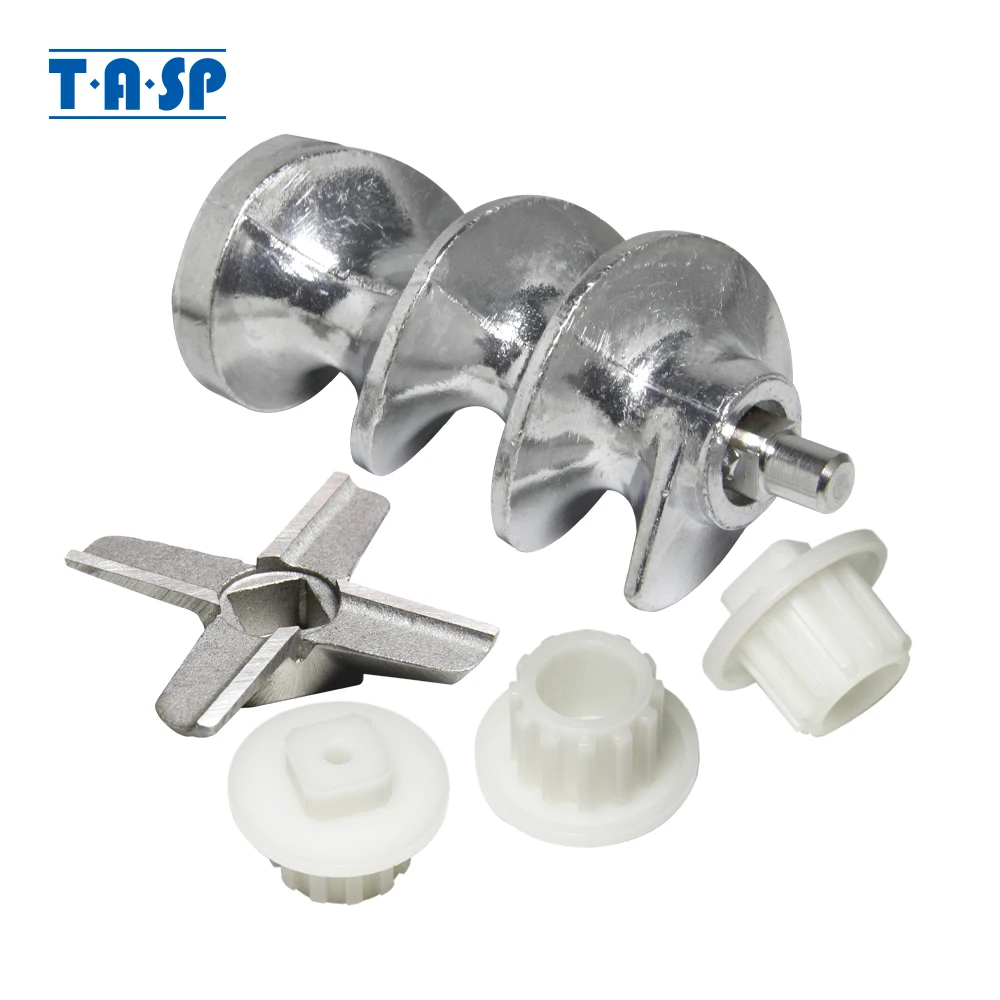 1 Set 105mm Meat Grinder Screw with #8 One-Sided Knife and Couplings for Zelmer 586.8 886.8 986.8 987.8 Bosch MFW26070 Kitchen