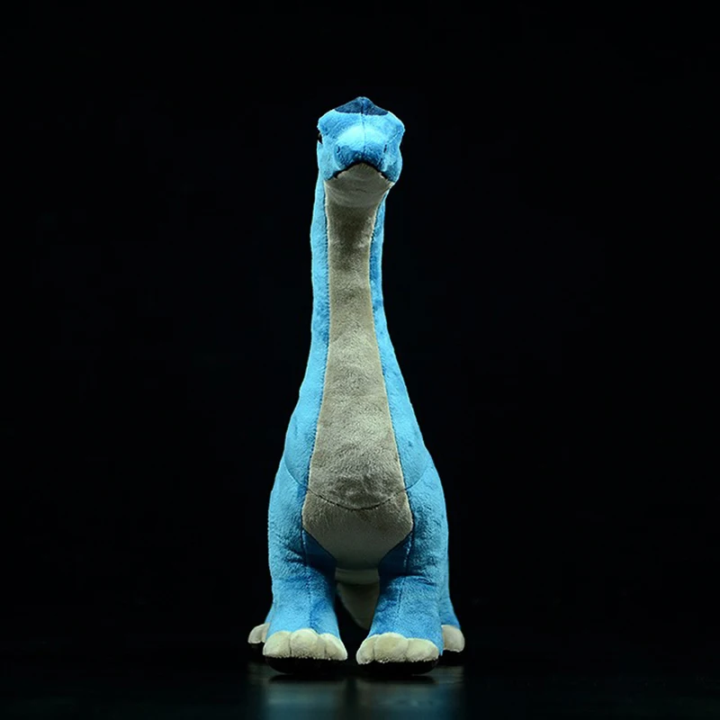 Surper bonito simulação brachiosaurus macio pelúcia brinquedo azul dinossauro boneca modelo da vida real animal para crianças presente de aniversário