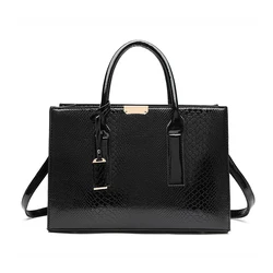 Ladies PU Leather Patent Leather Shoulder Crossbody Bag Women Luxury Designer Handbag Pruse Fashion Large Capacity Shopping Tote