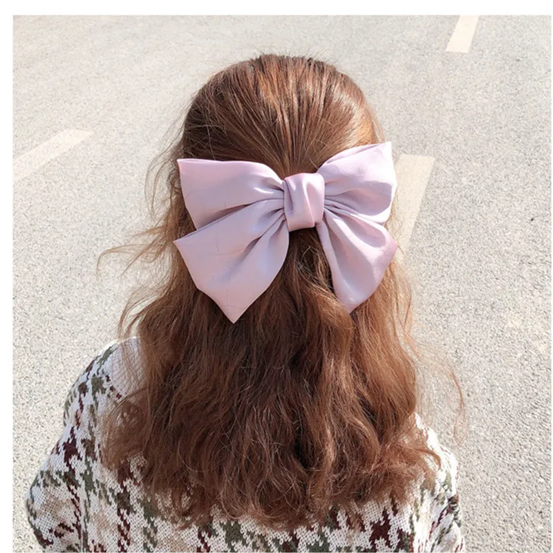 Nowe mody duże duże do kokardki do włosów Barrettes 2 warstwy szyfonu spinki do włosów dla kobiet Hairgrips kucyk klipy jakości akcesoria do włosów — zdjęcie 5