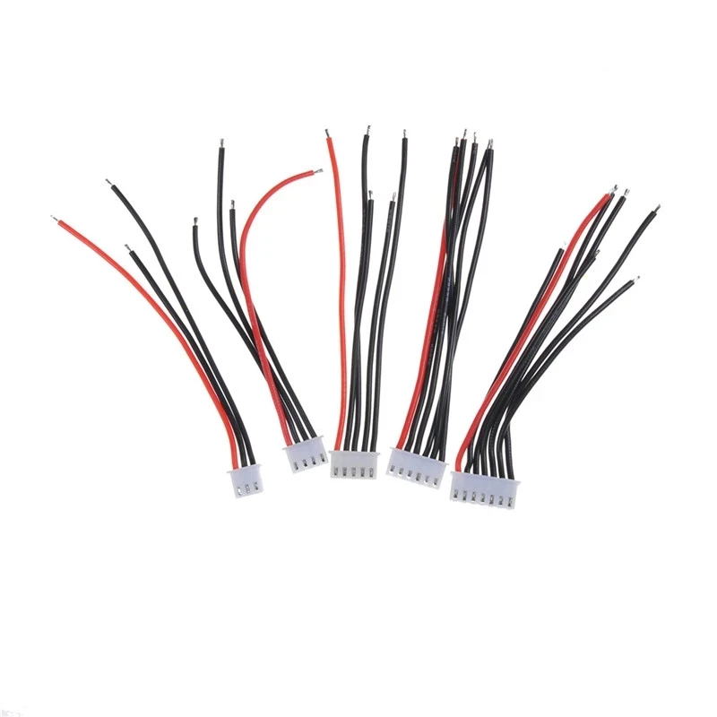 5pcs 2s 3s 4s 5s 6s Model Lithium Battery DIY B6 Balancing Charge Silicone Wire JST-XH JST XH Plug Adapter for RC FPV