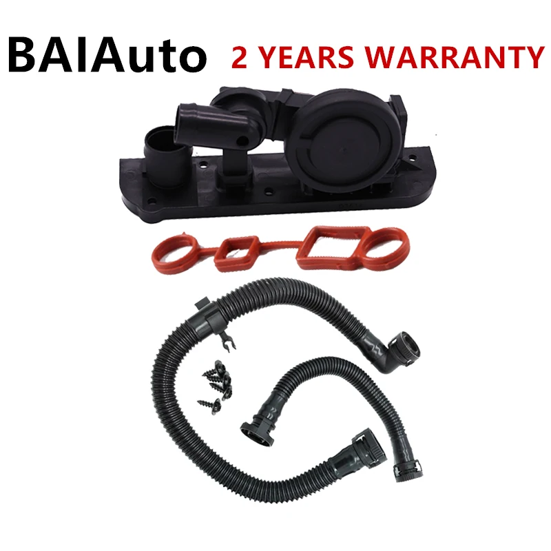 06F103483E PCV Crankcase Breather Pressure Valve Seperator + Hose Set For Audi A1 A3 A4 For VW Jetta Golf Passat Eos 06F129101F