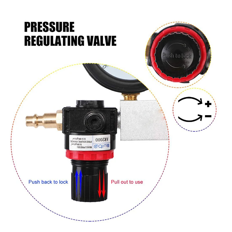 TU-21 Cylinder Leakage Leakdown Detector Set with Double Gauges Leak Petrol Engine Compression Tester Kit