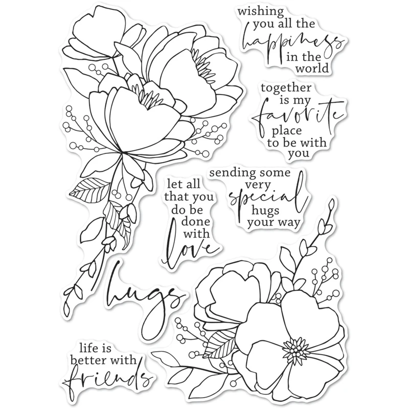 

Transparent Silicone Clear Stamp, Seal for DIY Scrapbooking,Photo Album,Decorative Cards,Making Paper Crafts,All the Happiness