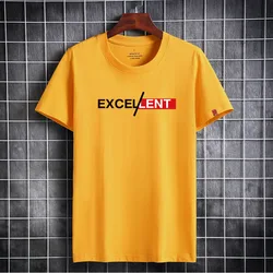 T Shirt Fashion Men Summer Short Sleeve Cotton  T-shirt High Quality Letter Pattern Simple Style Plus Size S - 6XL Men Tshirt