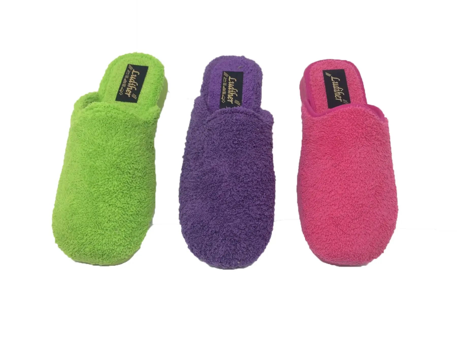 Women's Ludiher Brand Cotton Rim 3 Colors Home Slippers Women's Non-slip Rubber Sole