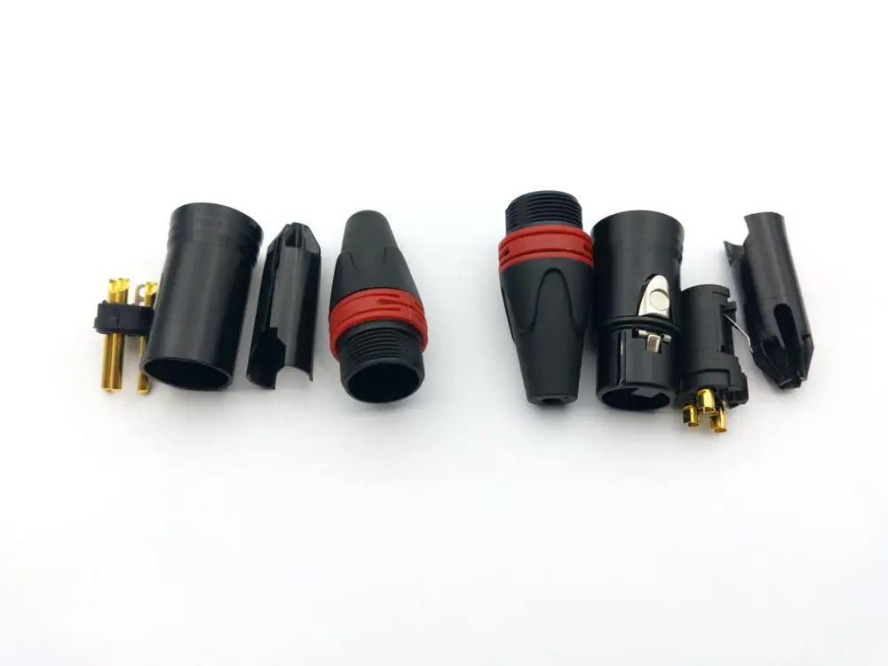 1set  3 pin XLR Audio Cable MIC Gold Plated connector