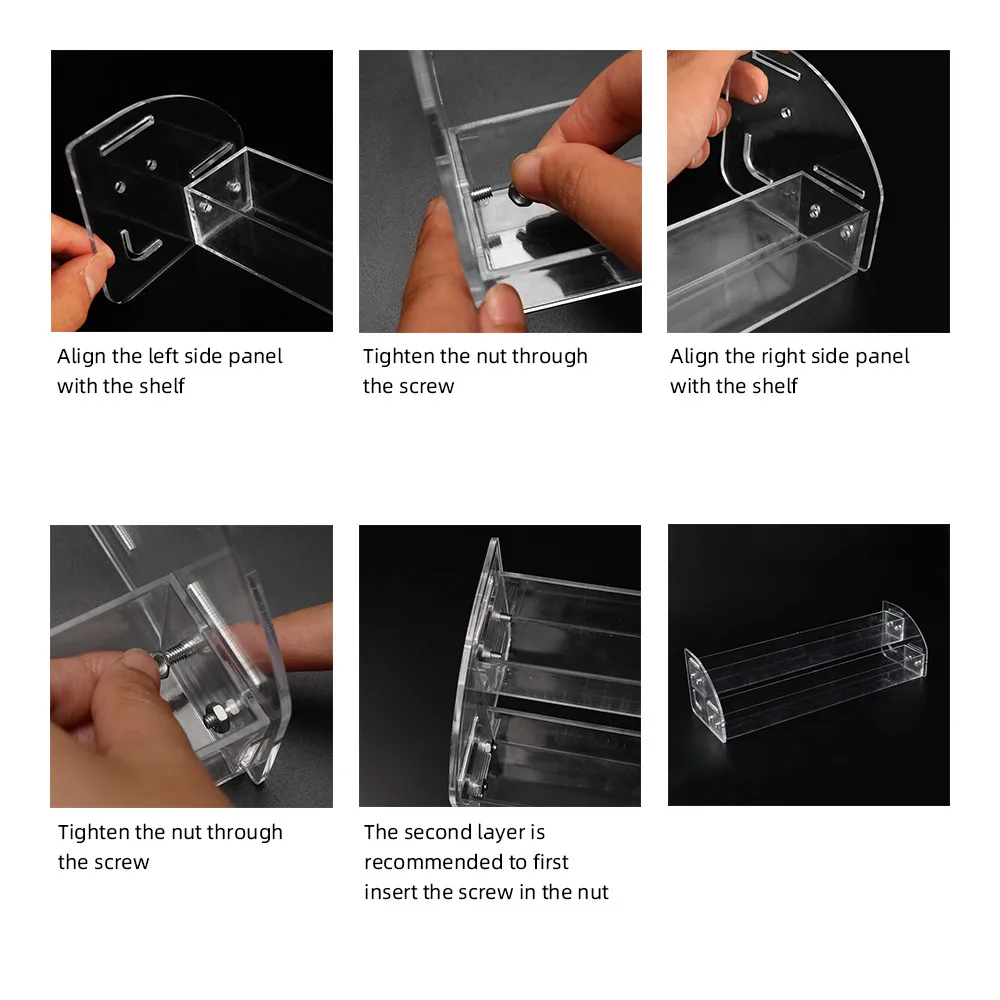 Tier Nail Polish Rack Display Holder 2 To 6 Plastic Box Acrylic Stand Case Lipstick Organizer Storage Cosmetics Nail Art Tool