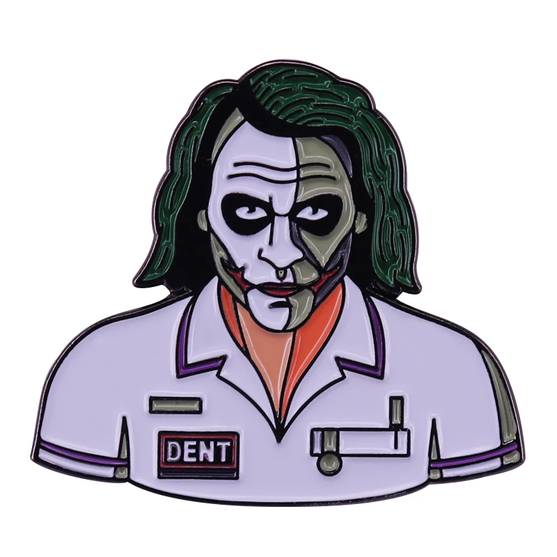 Nurse Joker Badge  Dark Knight Most Loved Villains Pin Halloween Flair Addition