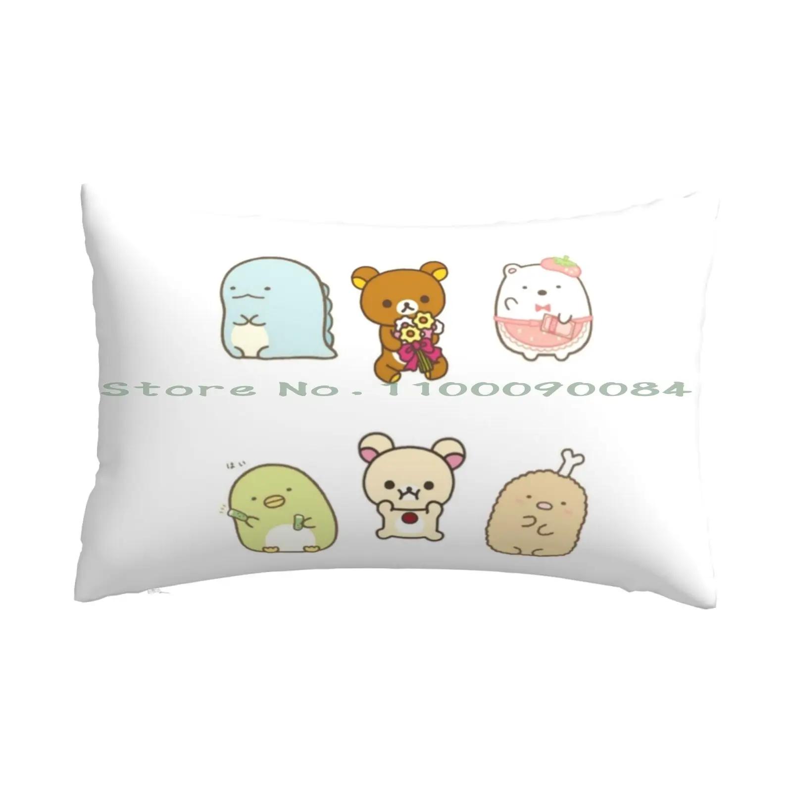 Sumikko Gurashi And Rilakkuma Pillow Case 20x30 50*75 Sofa Bedroom Gamer Story Design Heroes Faces Kids Cool Funny Animation