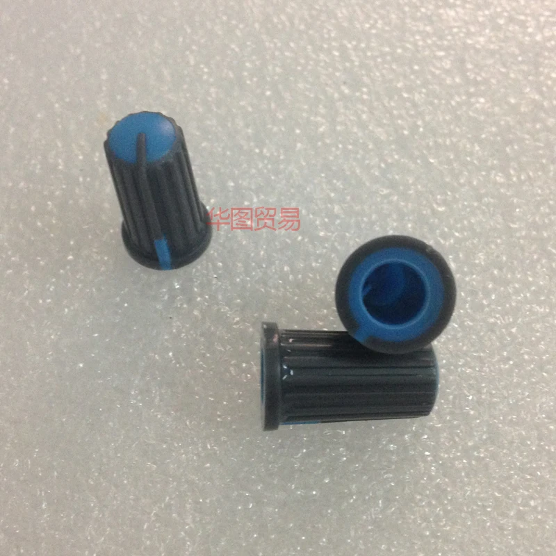 10pcs Blue 270 degree half-axis potentiometer knob cap / Mixer Console Light station DJ Playing discs knob cap