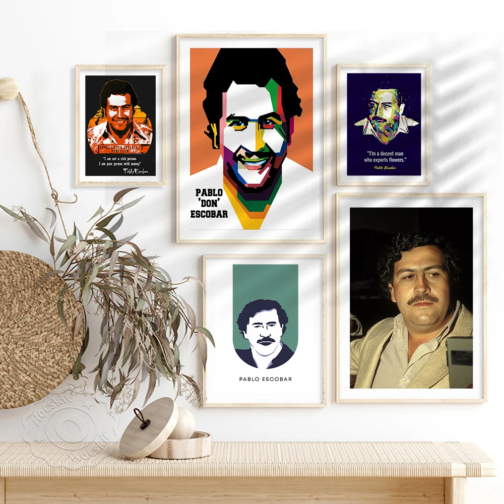 Pablo Escobar Poster, Wall Art Decor, Prints Poster, Pablo Wall stickers, Escobar Wall Picture, Retro Poster, Vintage Art