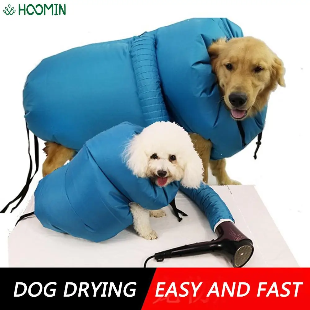 Folding Dogs Hair Dryer Blow Bag Pet Dry bag Grooming Bag Portable Pet Drying Bag Quik Drying Dog Cleaner Dog Cat Bath Brush