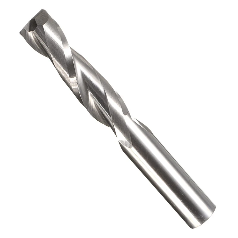 1 sztuk podwójne flet spiralna obieraczka frezy cnc drewna akrylowe wiertła węglika 2 flety 6*6*22*44mm frez Bit