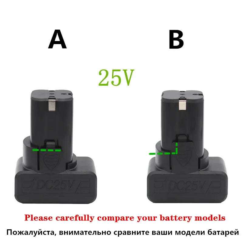 XLTOWN 12/16.8/25v Rechargeable Lithium Battery Electric Screwdriver Drill Lithium Battery Large Capacity Lithium Battery