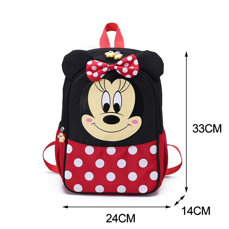 Disney Cartoons Mickey Mouse Kid Backpack 3D 3-6 Years Old Children Backpacks Kindergarten Minnie Schoolbag Preschool School Bag