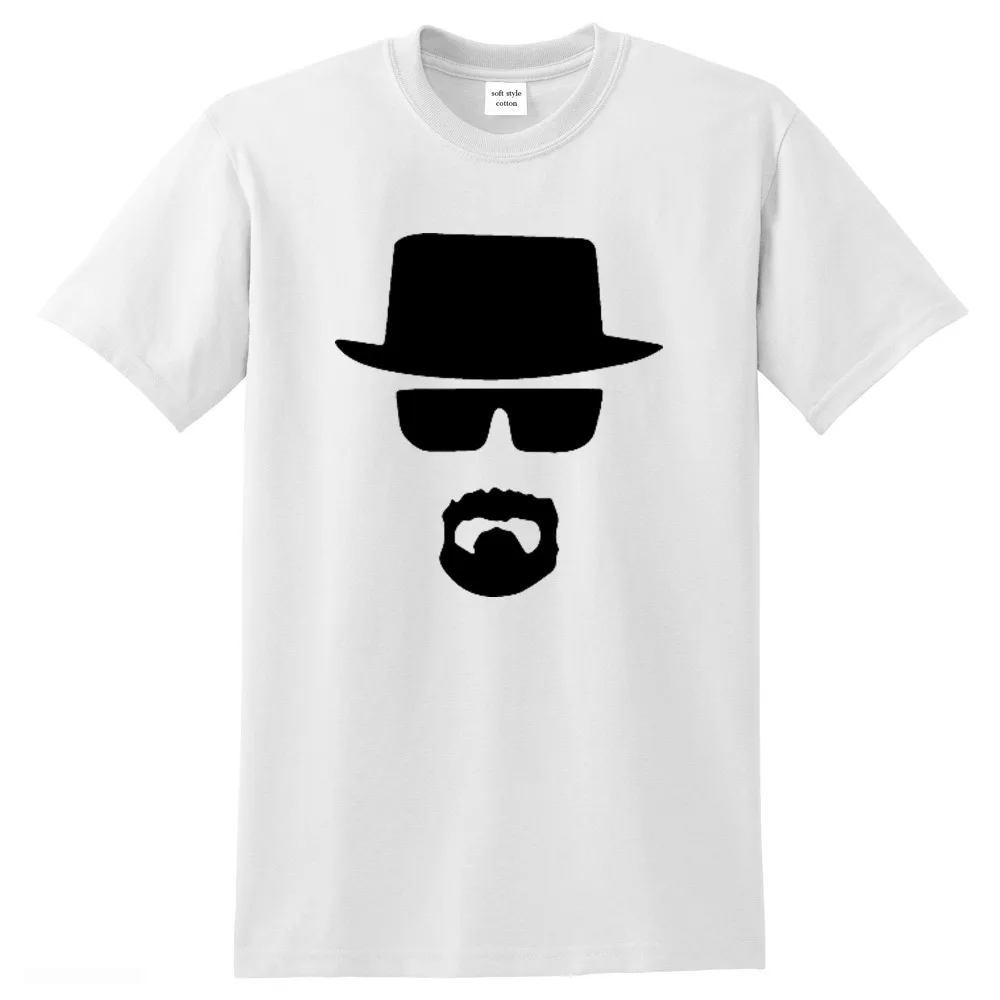 Breaking bad Men top quality streetwear 100% cotton loose Heisenberg printed t shirt summer mens tshirt cool man t-shirt