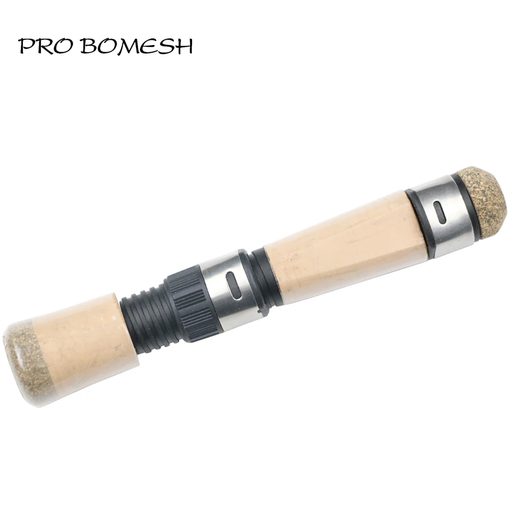 Pro Bomesh 1 Set 2A Cork Spinning Reel Seat Handlt Kit Trout Fishing Rod Ice Fishing Rod Accessory DIY Component Repair Kit Cane