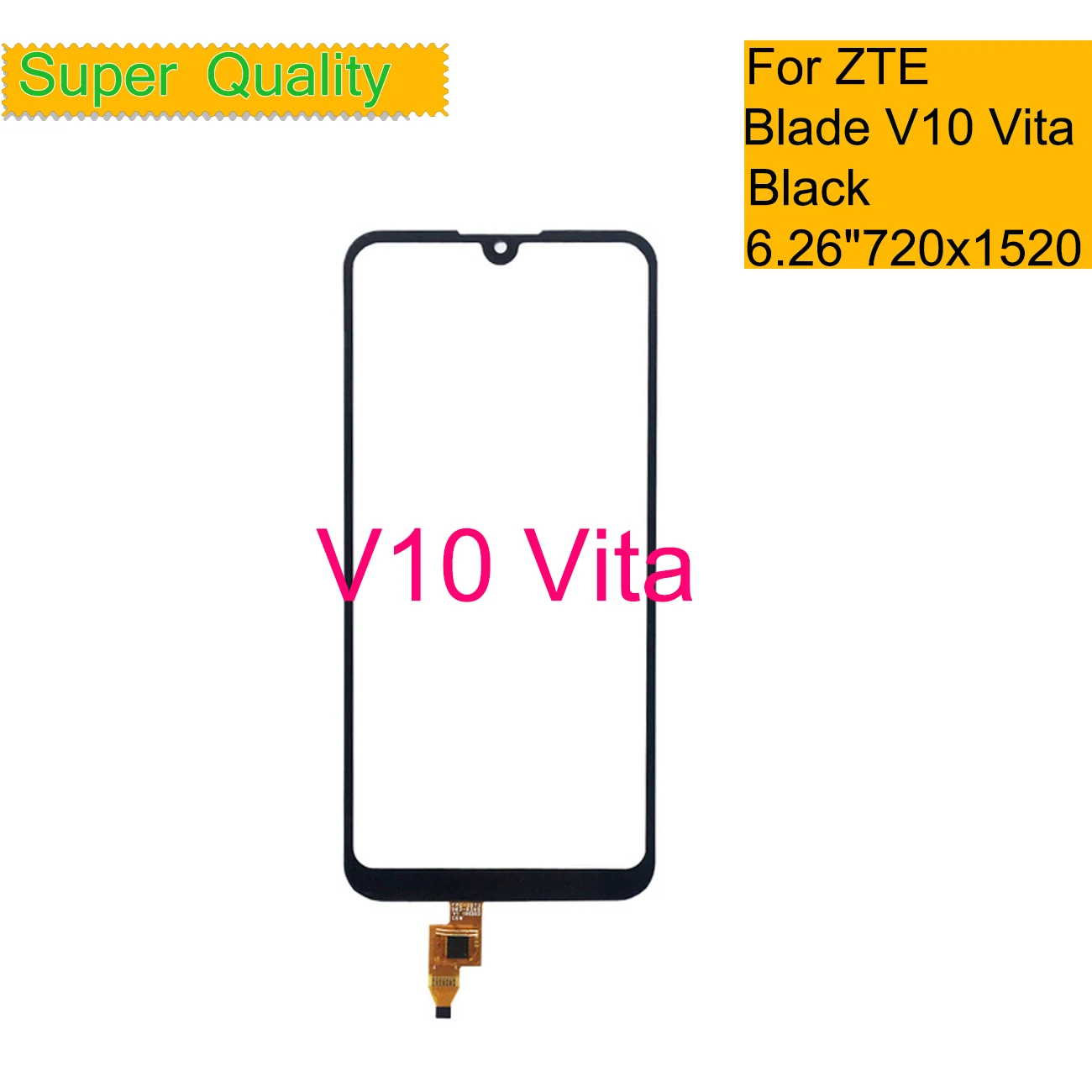 

10Pcs/Lot For ZTE Blade V10 Vita Touch Screen Digitizer Front Outer Glass Sensor V10 Vita Touch Panel LCD Glass Lens Replacement