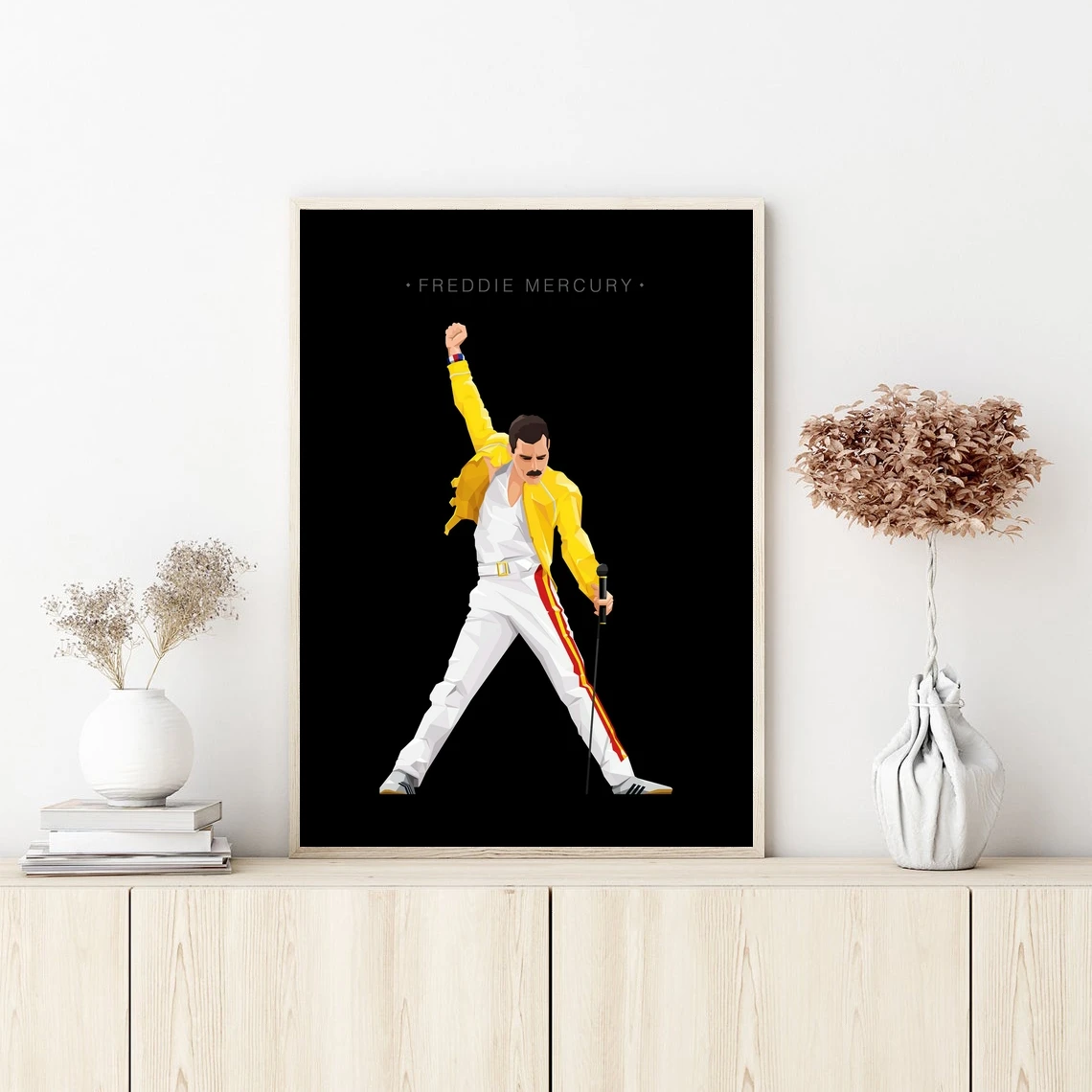 Freddie Mercury Music Poster Queen Legend Singer Band Wall Art Canvas Painting Bedroom Living Room Home Decoration (No Frame)