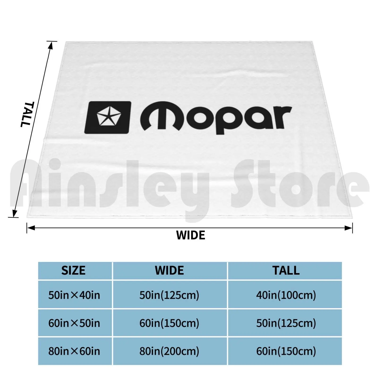 Mopar Black Logo Horizontal Fan Art Blanket For Sofa Bed Travel Mopar Logo Symbol Parts Fiat Chrysler Muscle Car