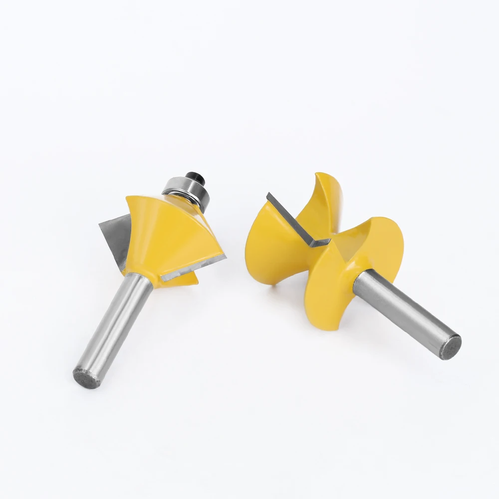 Imagem -04 - Lavie Peças Conjunto mm Haste 90 Graus v Design Tingue Groove Borda Borda Borda Borda Conjunto de Bits Roteador Placa de Emenda Carpintaria Fresa