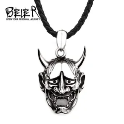 Beier Fashion Vintage Women Men Prajna Stainless Steel Pendant Chain Necklace Jewelry LLBP8-487P