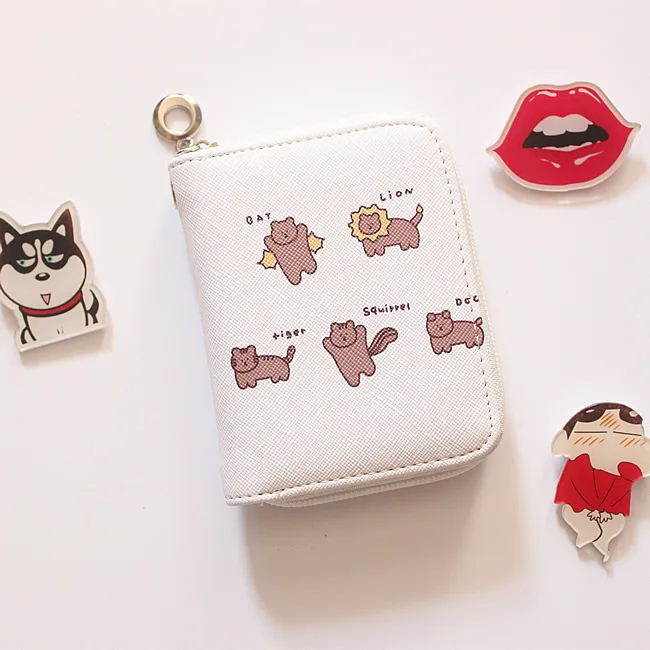 Cute Little Bear Coin Purse Female Student Cartoon Short Zipper Wallet