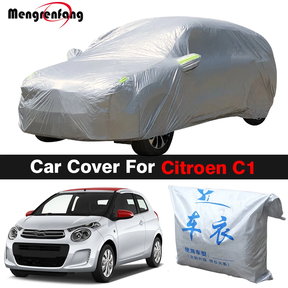 Full Car Cover For Citroen C1 Outdoor Indoor Anti-UV Sun Rain Snow Ice Protection Dust Proof Cover