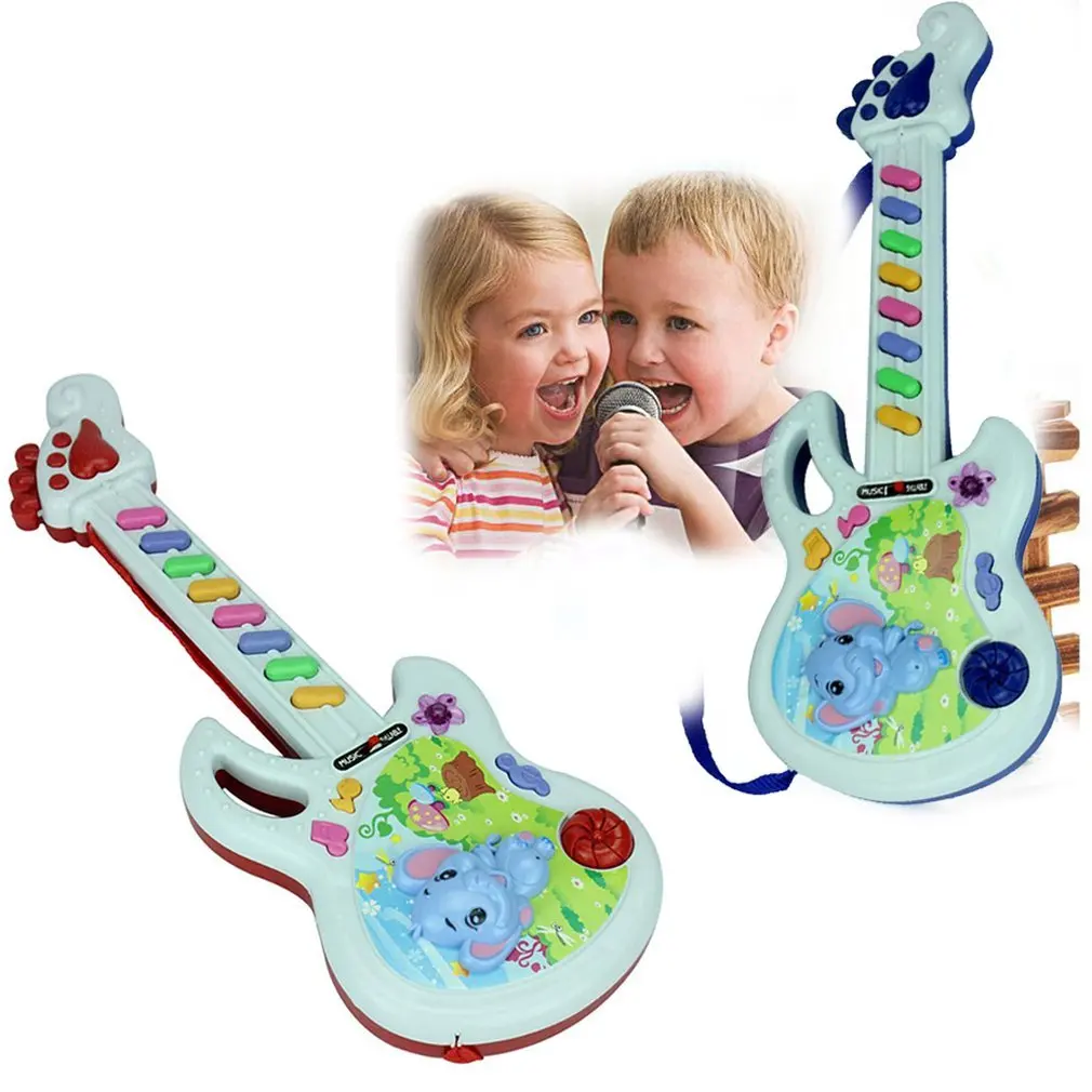 Electric Guitar Toy Musical Play Kid Boy Girl Toddler Learning Developmental Electron Toy Education Birthday Gifts Guitar Toy