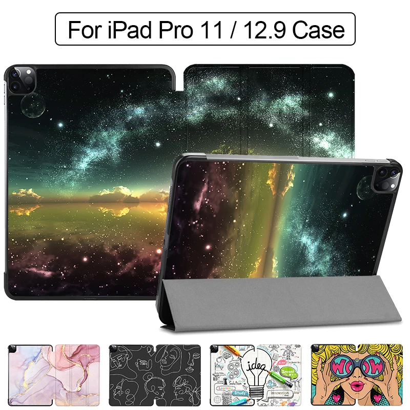 

MTT Tablet Case For iPad Pro 11 12.9 inch 3rd 4th Generation PU Leather Magnetic Flip Stand Smart Cover Funda Auto Sleep Wake