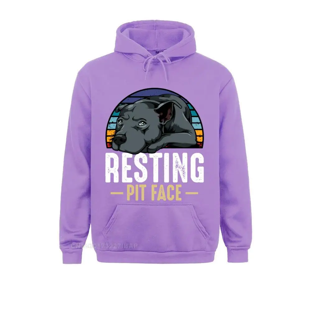 Resting Pit Face Pitbull Funny Cute Dog Pet Animal Lover Pullover Hoodie New Women Sweatshirts Normcore Hoodies Family Hoods