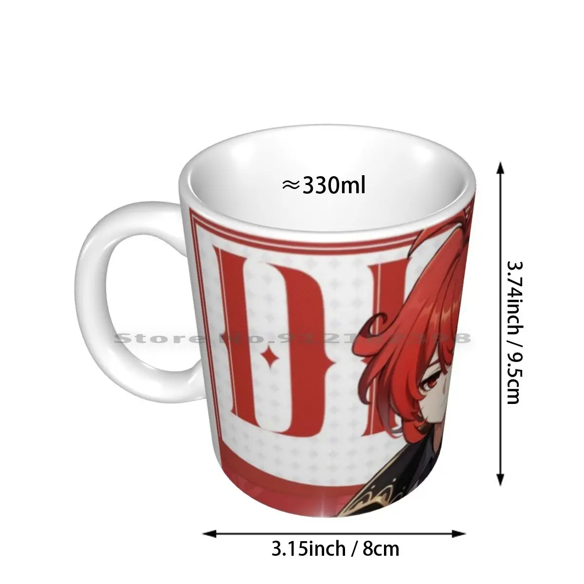 Owner Of Dawn Winery Ceramic Mugs Coffee Cups Milk Tea Mug Diluc Diluc Ragnvindr Mihoyo Genshin Impact Game Anime Game Rpg