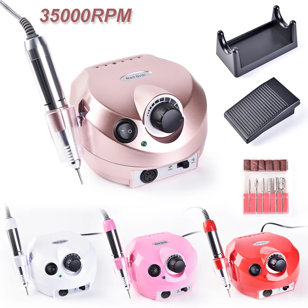 35000RPM Professional Electric Nail Drill Machine Manicure Lathe Master Apparatus For Pedicure Kit Milling Cutter Gel Polisher