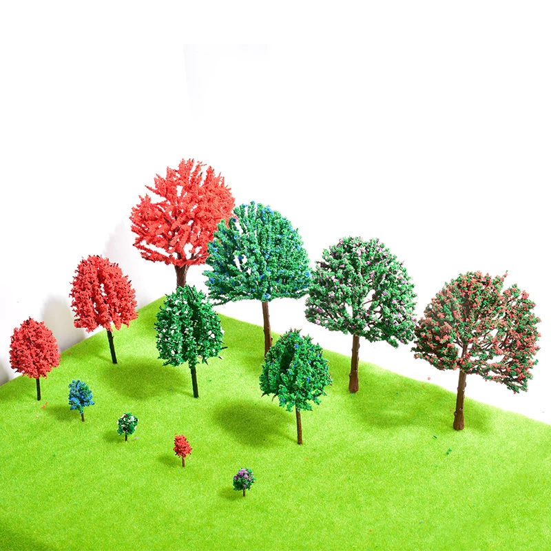 1:50 1:87 1:100 Miniature Tree HO Scale Model Railway Layout City Park Scenery Garden Landscape Decoration Diorama Accessories